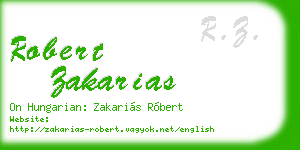 robert zakarias business card