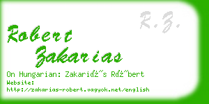 robert zakarias business card